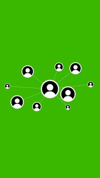 Network connections animation, global network connections and social networking. Full HD. 4K