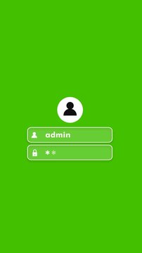 Login in animation, Sign in animation. Full HD. 4K