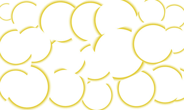Abstract pattern with many overlapping yellow circles and bubbles for modern creative design Vector, illustration