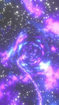 Traveling in the time tunnel. Portal for space time. Full HD. 4K