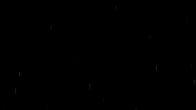 Heavy rain with wind closeup raindrops splashing practical against black screen. Falling Strong raindrops footage, rainy day effect on black screen.