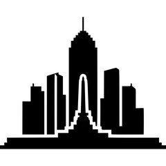 Obraz premium Manila Skyline Icon Vector