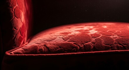 Obraz premium Red pillow with intricate pattern detail.