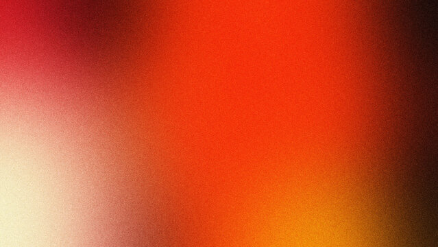 Abstract grainy gradient background with warm red and orange tones