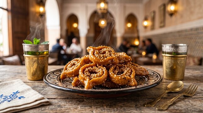Moroccan Chebakia cookies
