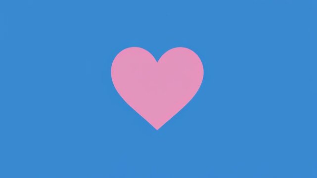 Pink hearts dissolving and pulsing on a blue background with black stripes for romance and love concepts