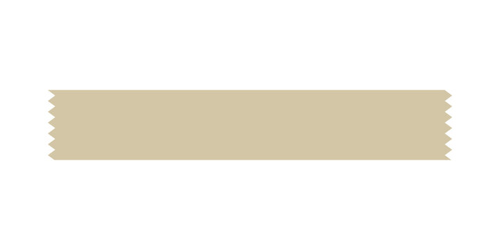 Beige Paper Strip with Zigzag Edges Isolated on Transparent Background
