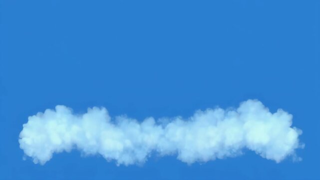 White Cumulus Clouds Forming and Moving Across a Clear Blue Sky with Subtle Sunlight