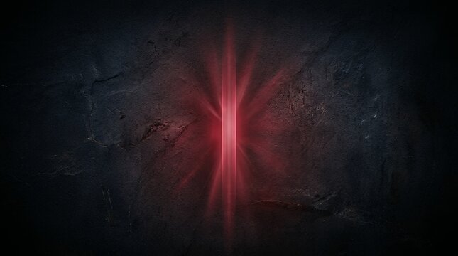 Moody Deep Textured Vignette Header Layout Showcasing a Translucent Luminescent Radiating Crimson Beam Focal Point image dark background header design glass effect glowing spot light red