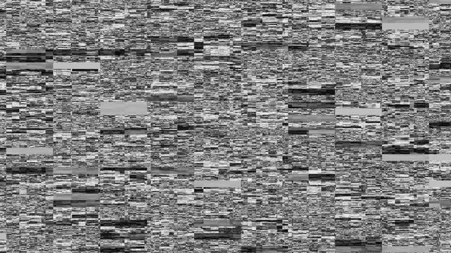 Abstract Digital TV Static Glitch Overlay with Monochrome Noise Texture