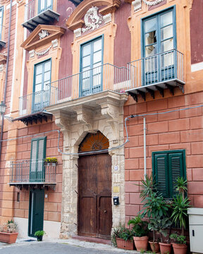 Palermo, Italy; January 1st: Streets in the old part of the city and traditional Sicilian shops.