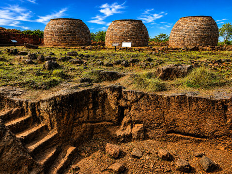 Thotlakonda Buddhist Monastery Stupas, Thotlakonda Hill, Visakhapatnam (Vizag) | Ancient Buddhist Heritage Site -Real photograph captured on location with subtle AI enhancement.