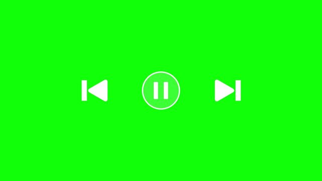 Cursor arrow clicking play and pause button motion graphic with alpha channel, Mouse pointer click media player icon animated on transparent background, play icon video motion 4k quality.