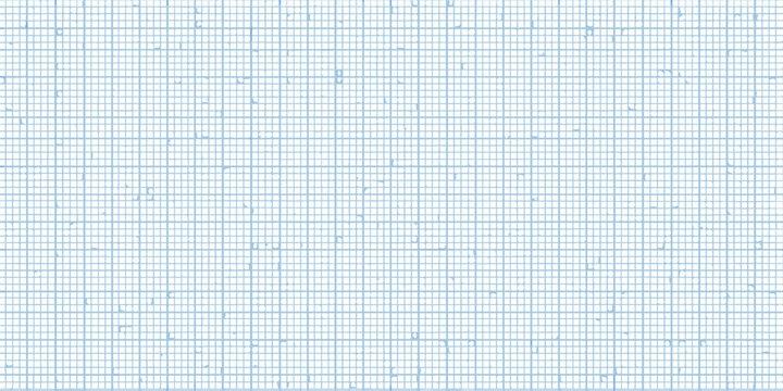 Blue graph paper pattern with grid lines flat vector illustration