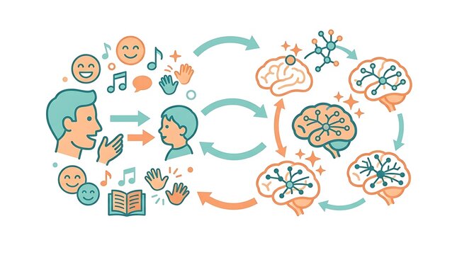 Social interaction and brain activity impact on child development