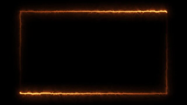 Neon looped light frame for game streaming video on a transparent background. Neon border overlay animation with transparent background for twitch and live stream,4k video motion.