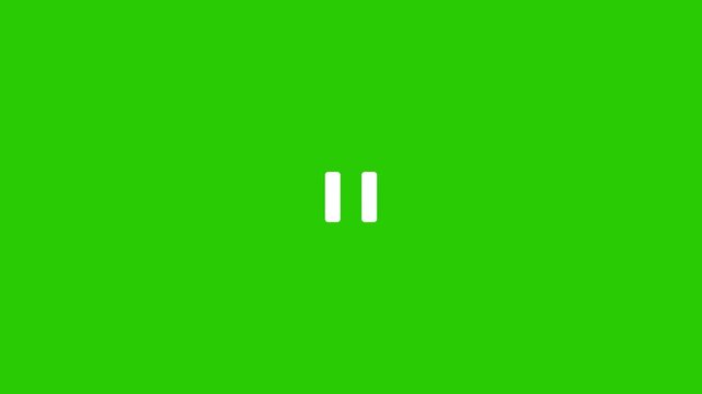 Clicking pause and play buttons. Click pause and click play. Pause video icon. Play button animation. Video music play sign. Transparent background play icon,4k quality motion video