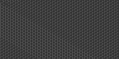 Grey hexagonal mesh texture background with metallic honeycomb pattern. Abstract industrial steel grate surface for tech wallpaper, automotive design, and modern corporate backdrop. Seamless metal net © sahrul