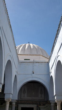 Dome above the mausoleum, in the Zawiya of Sidi Sahib in Kairouan, Tunisia