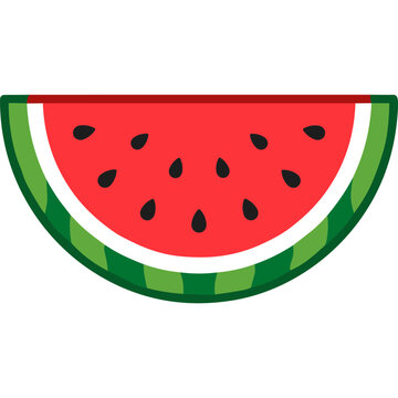Watermelon slice crescent shape.