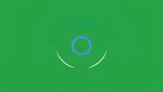Clean white animated graphic elements on blue and green backgrounds representing data loading