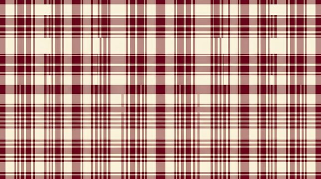 Red and cream plaid tartan textile pattern