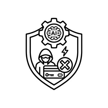 Minimalist AI Owl Shield Icon for Cybersecurity and Intelligence