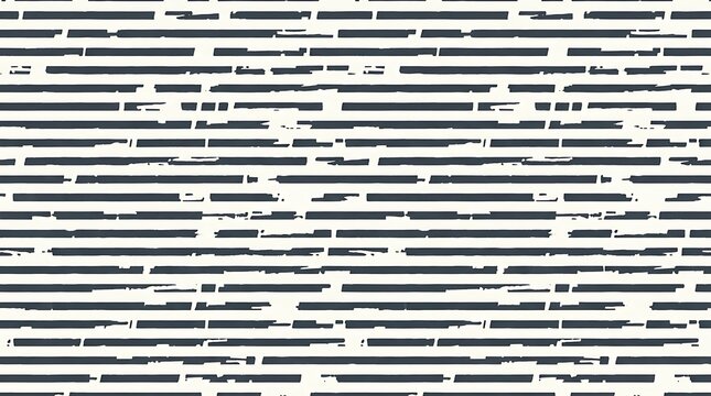 Abstract distressed horizontal broken lines seamless pattern