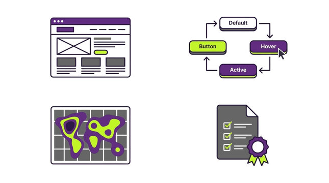 UI UX design and web development interface icons.