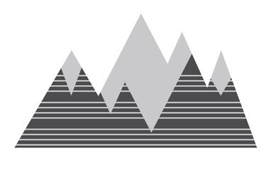 Obraz premium Gray Mountain Peak Icon 7