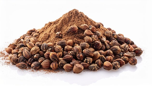 Pile Of Tiger Nuts Isolated On White Background