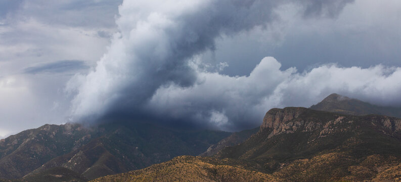 Monsoon storm gathering over Southern Arizona's Miller Canyon