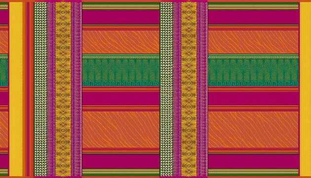 Abstract Striped Background For Saree Fabric