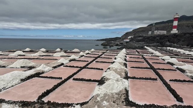 Salt flats in Fuencaliente, La Palma, Canary Islands, Spain