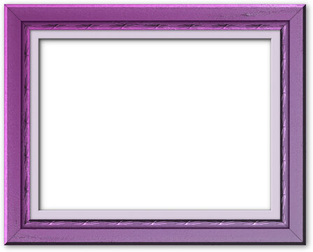 Purple frame with transparent background and shadow