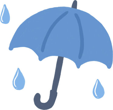 umbrella and rain drops