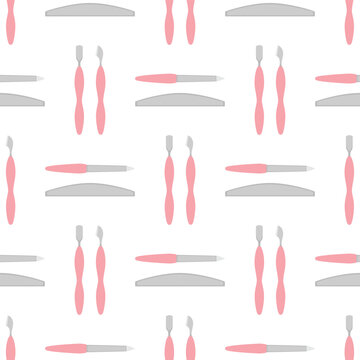 nail files seamless pattern