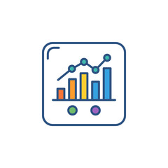 Obraz premium Colorful Business Graph Icon.