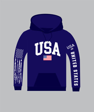 USA Hoodie Vector Design