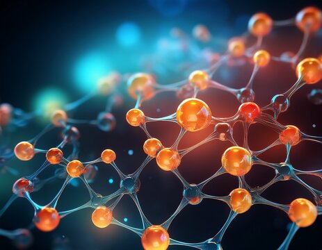 molecule background genetic and chemical compounds molecule connection backgrounds computer network science generate ai