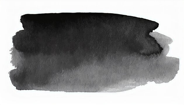 watercolor stain black on a white background