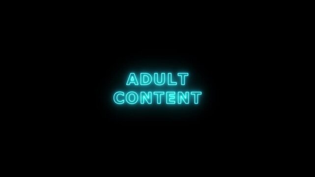 Mature content 18 plus age restriction warning sign, Exclamation mark warning viewer direction advised animation background.Warning disturbing content viewer discreation is advised, 4k video