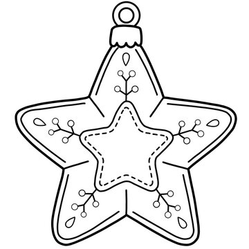 Christmas tree hanging star ornament