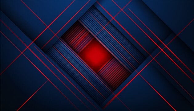 Abstract D Dark Blue Background With A Combination Of Luminous Red Overlap Style Graphic Design Element