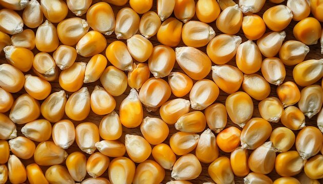 organic yellow corn seeds in a full frame top view background organic grain yellow corn seed maize agriculture farming