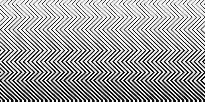 Chevron pattern in black and white optical art style design