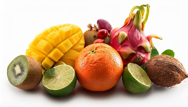Exotic Fruit On A White Background