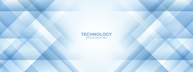 Fototapeta premium Abstract Blue and White Geometric Background Banner, Corporate Diagonal Line Presentation Backdrop Vector Design