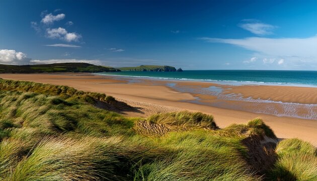 Sandy Beach At Newborough In Anglesey North Wales