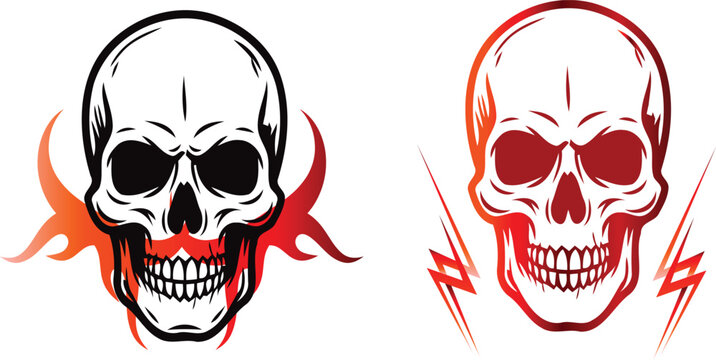 Tribal fire flames vector decals set for car vinyl stickers and racing graphics.